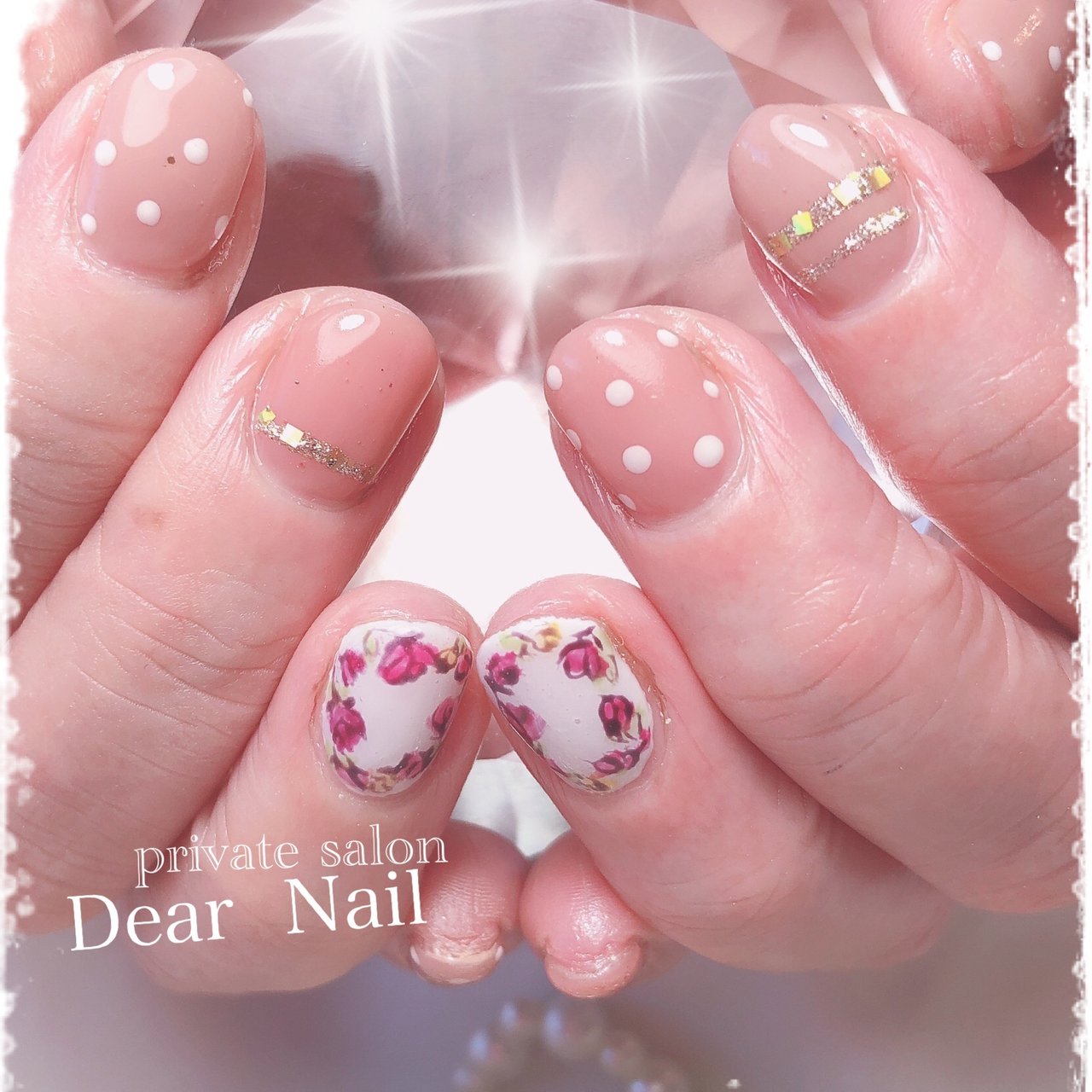 オールシーズン ハンド ワンカラー フラワー ドット Dearnail39のネイルデザイン No ネイルブック