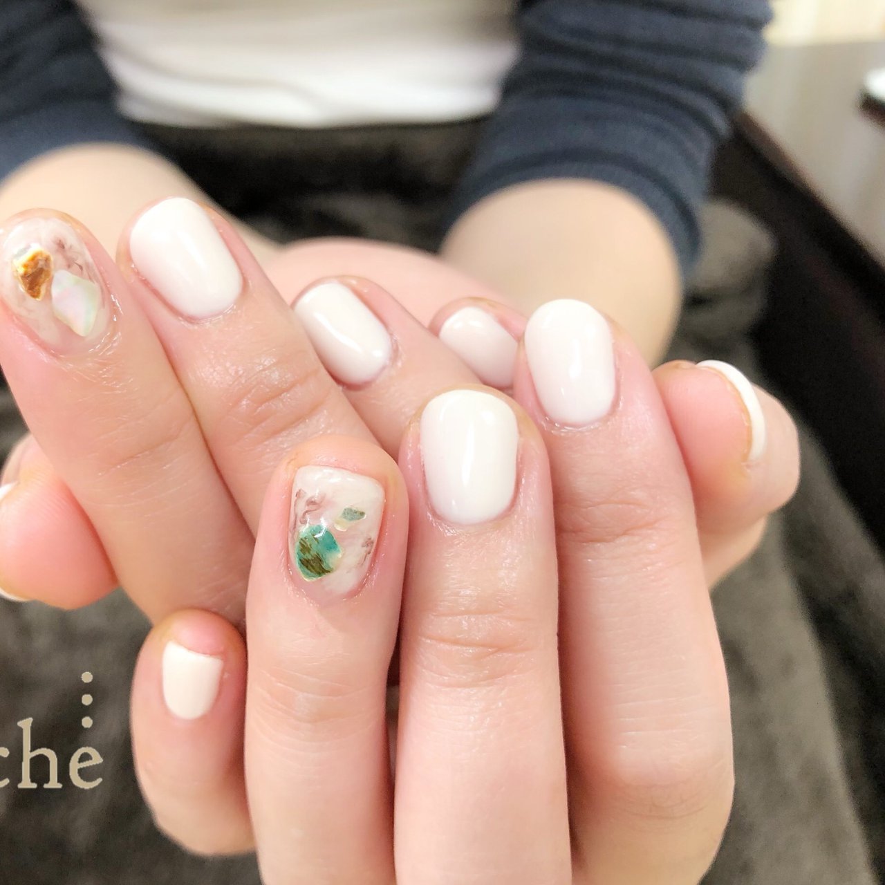 オールシーズン クリスマス ハンド シンプル シェル Kumiのネイルデザイン No ネイルブック