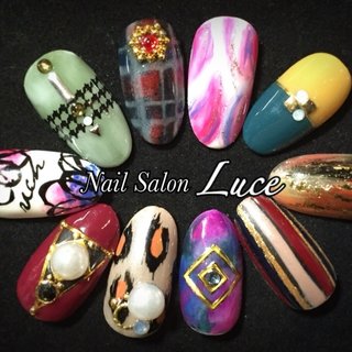 #Nailbook #ハンド #フット #ビジュー #チェック #パール #アンティーク #エスニック #くりぬき #ストライプ #ブロック #ボタニカル #アーガイル #ショート #ミディアム #ロング #ホワイト #クリア #ベージュ #ピンク #レッド #オレンジ #イエロー #グリーン #ブルー #パープル #ブラウン #グレージュ #グレー #ブラック #ゴールド #シルバー #モノトーン #パステル #アースカラー #スモーキー #カラフル #ネオンカラー #ビビッド #ネイルシール #ネイルチップ #nailsalon_luce #ネイルブック