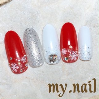 シンプル/雪の結晶/#my.nailのネイルデザイン｜ネイルブック