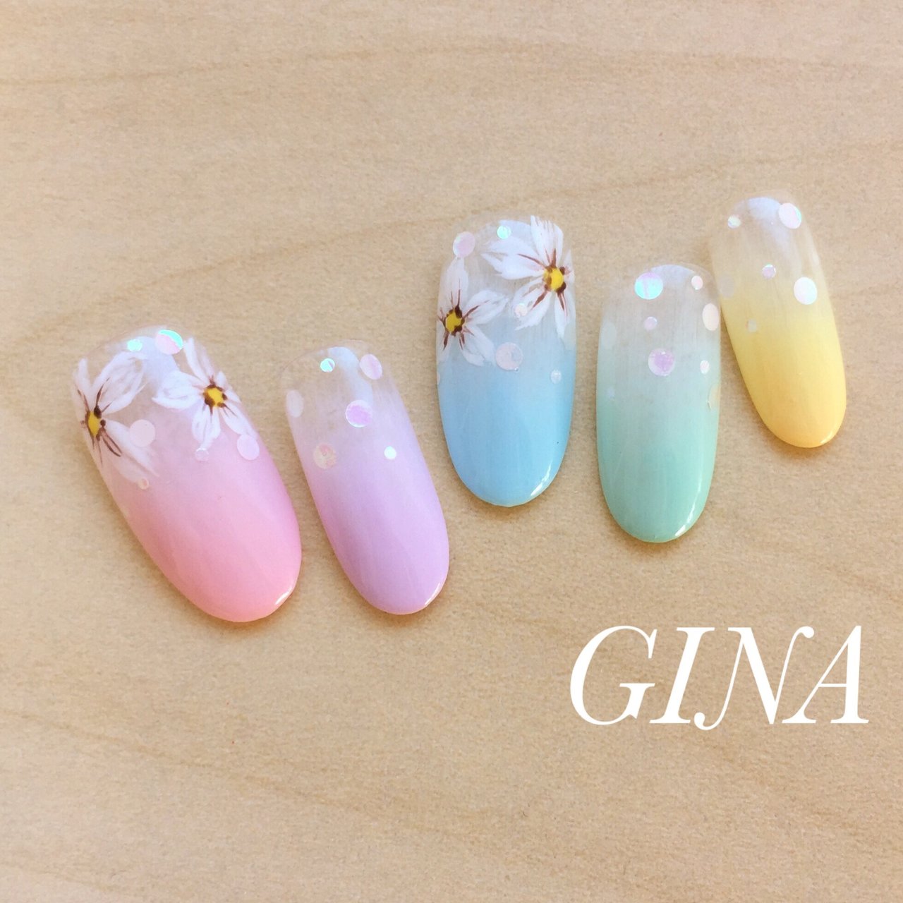 春 パーティー デート 女子会 ハンド Nailsalon Gina385のネイルデザイン No 2065932 ネイルブック