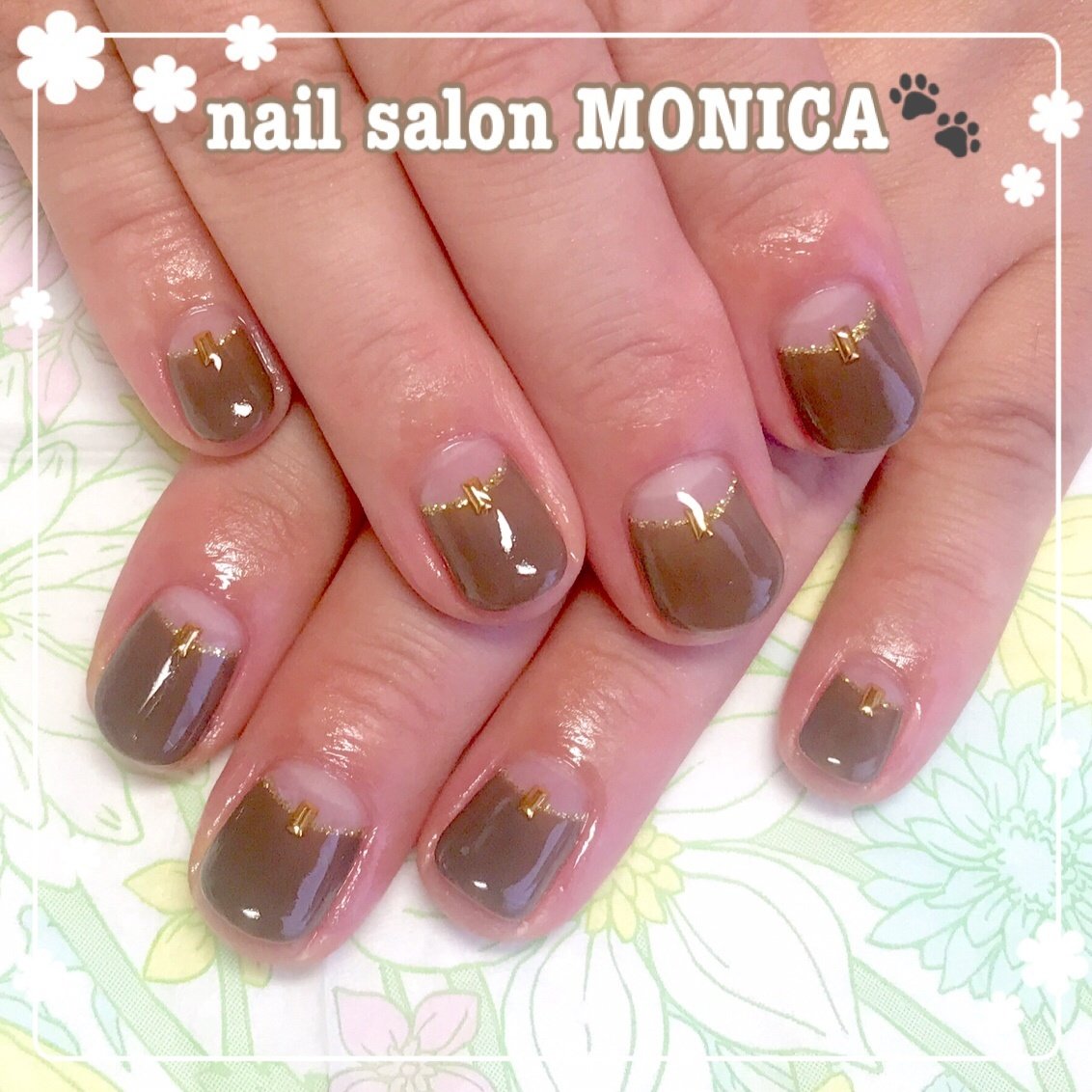 ハンド フレンチ ブラウン Nail Salon Monica のネイルデザイン No ネイルブック