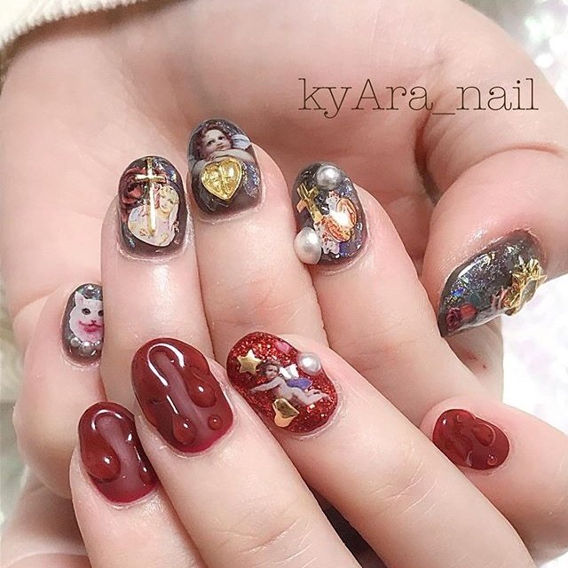 ライブ ハロウィン クリスマス 女子会 ハンド Kyara Nailのネイルデザイン No ネイルブック