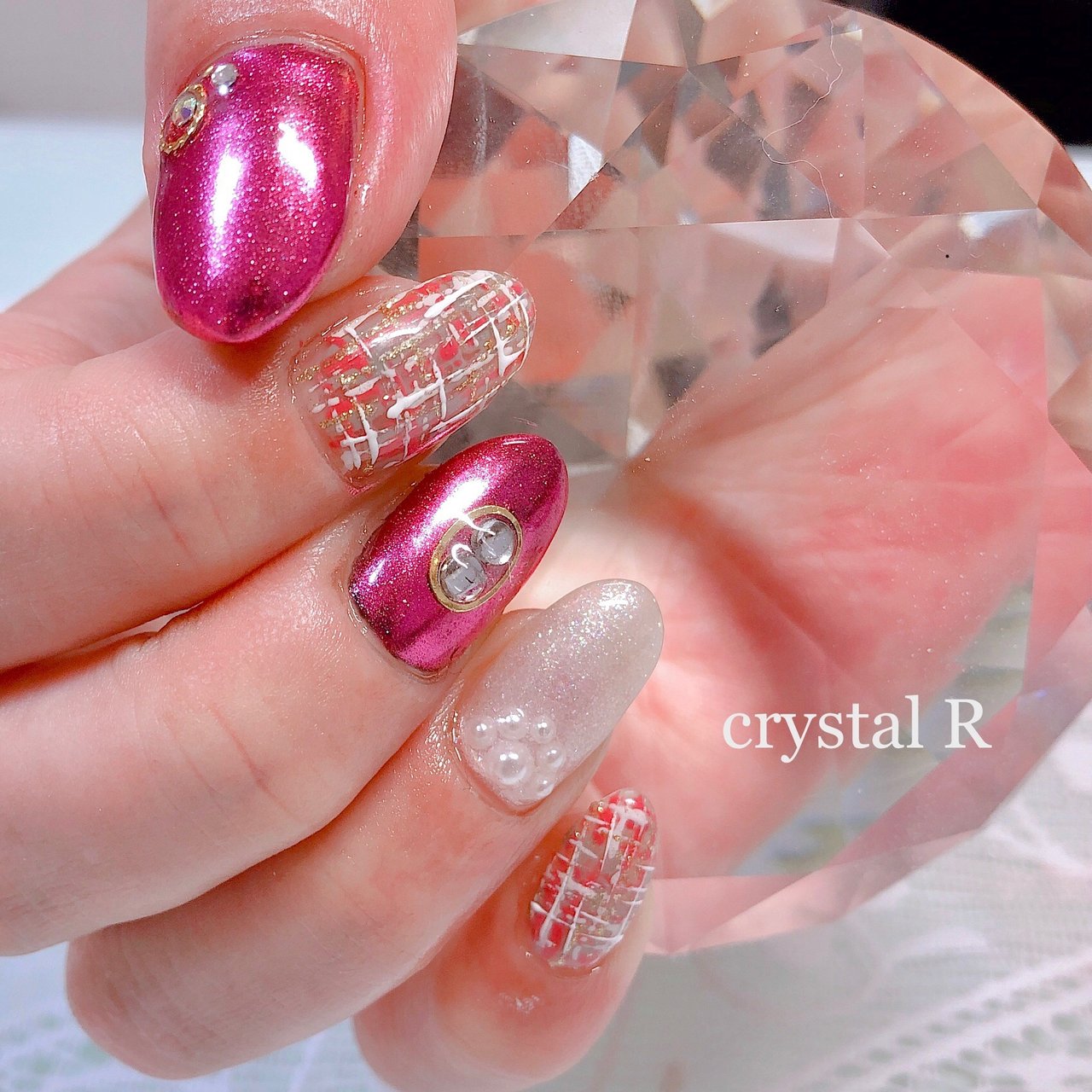 冬 オールシーズン ハンド ジェル Crystal R Nail Salon のネイルデザイン No ネイルブック