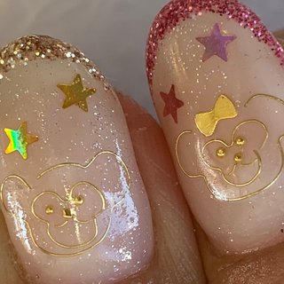 ダッフィーシェリーメイのネイルデザイン ネイルブック