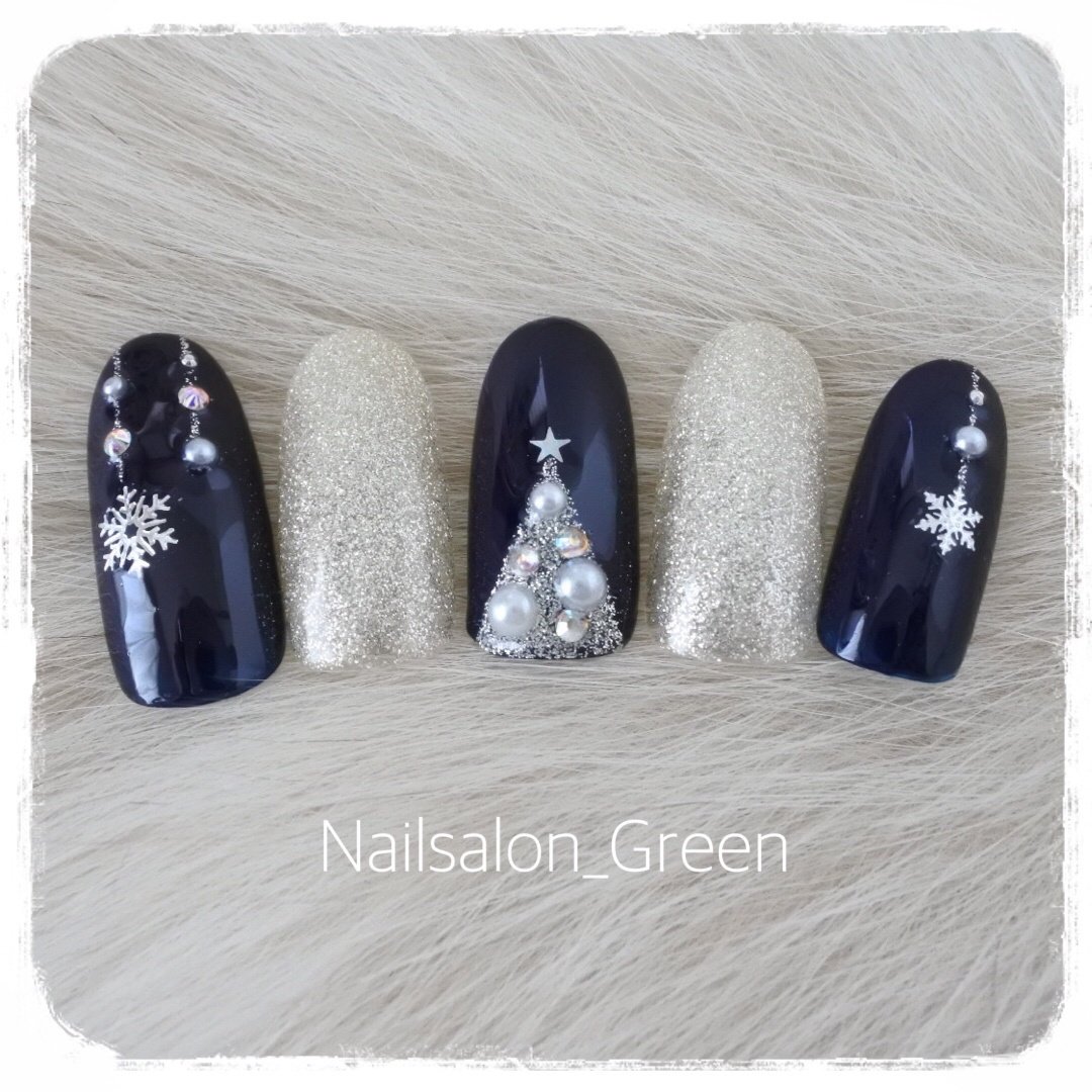 冬 クリスマス デート 女子会 ハンド Nailsalon Greenのネイルデザイン No ネイルブック
