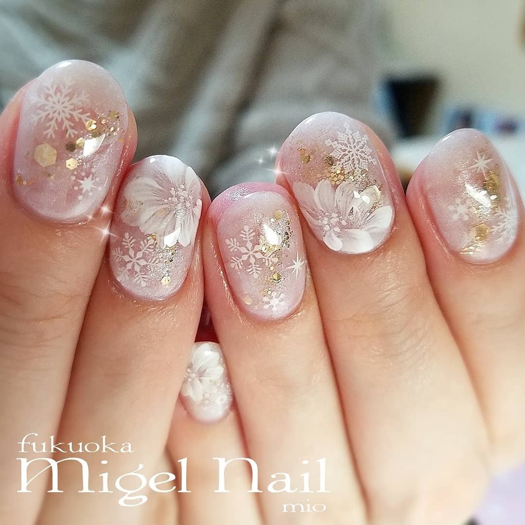 冬 クリスマス ブライダル パーティー ハンド Migel Nailのネイルデザイン No 431 ネイルブック