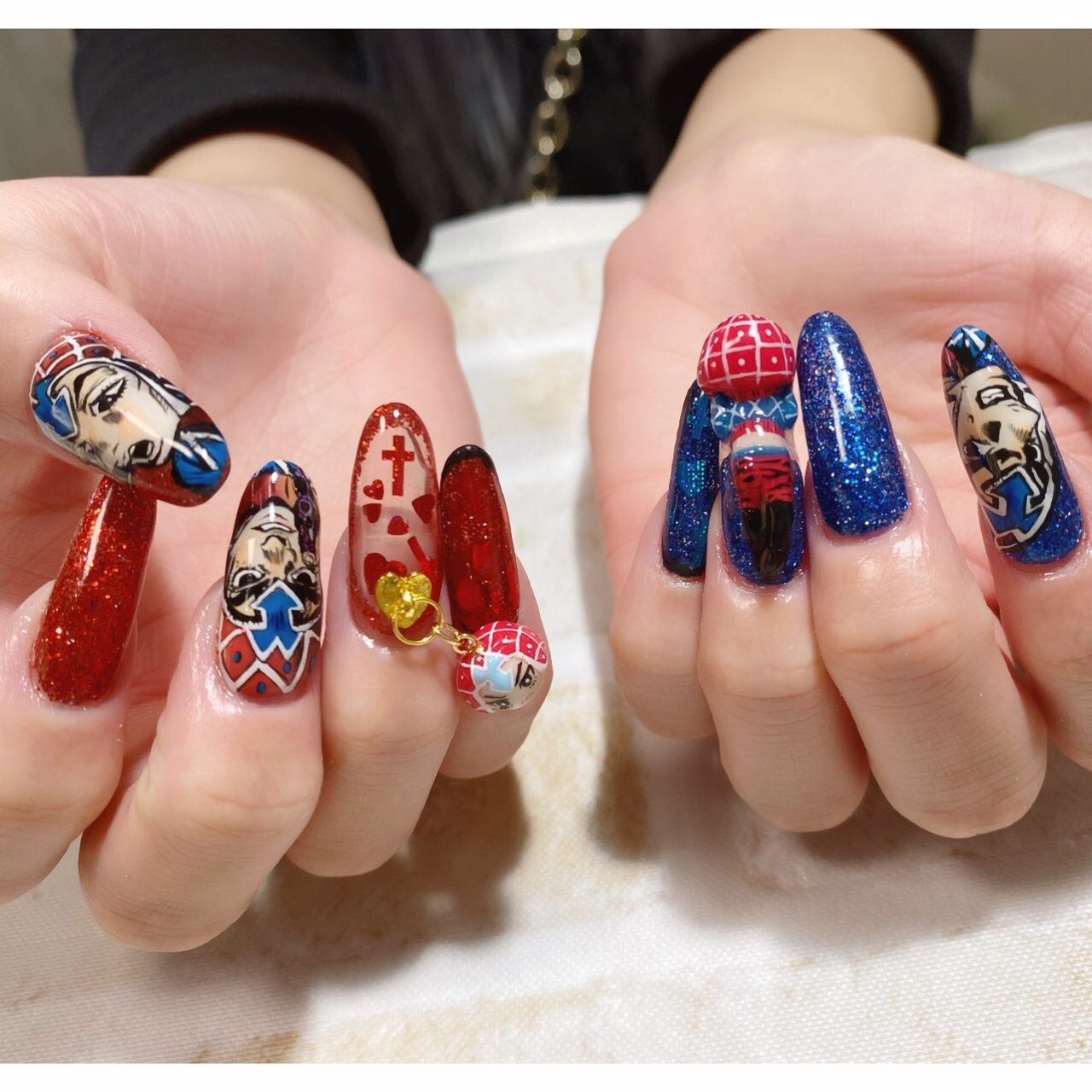 シャンパングラス　ネイルパーツ　痛ネイル　推しネイル ♚(♛..) #痛ネイル #浦島坂田船ネイル #センラさんネイル