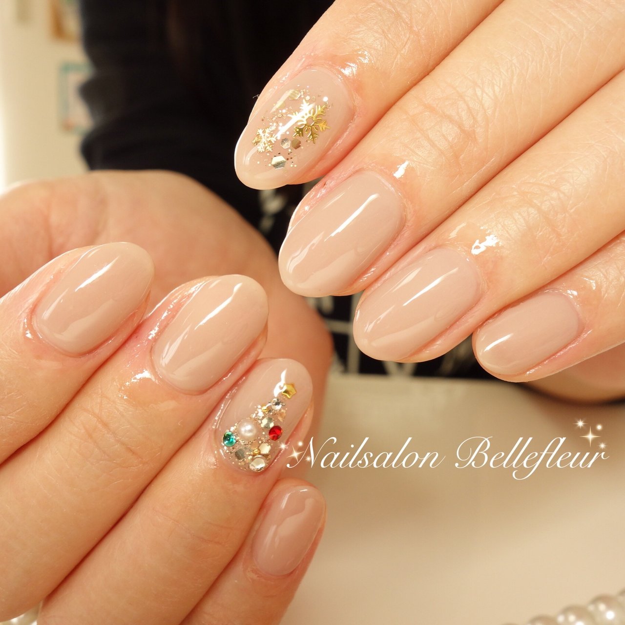 冬 クリスマス オフィス ハンド シンプル 秋田nailsalonbellefleur 加藤あさみ のネイルデザイン No ネイル ブック