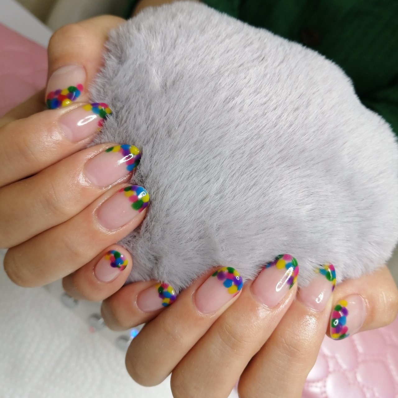 冬 ライブ ハンド フレンチ ドット Mmooaaのネイルデザイン No ネイルブック