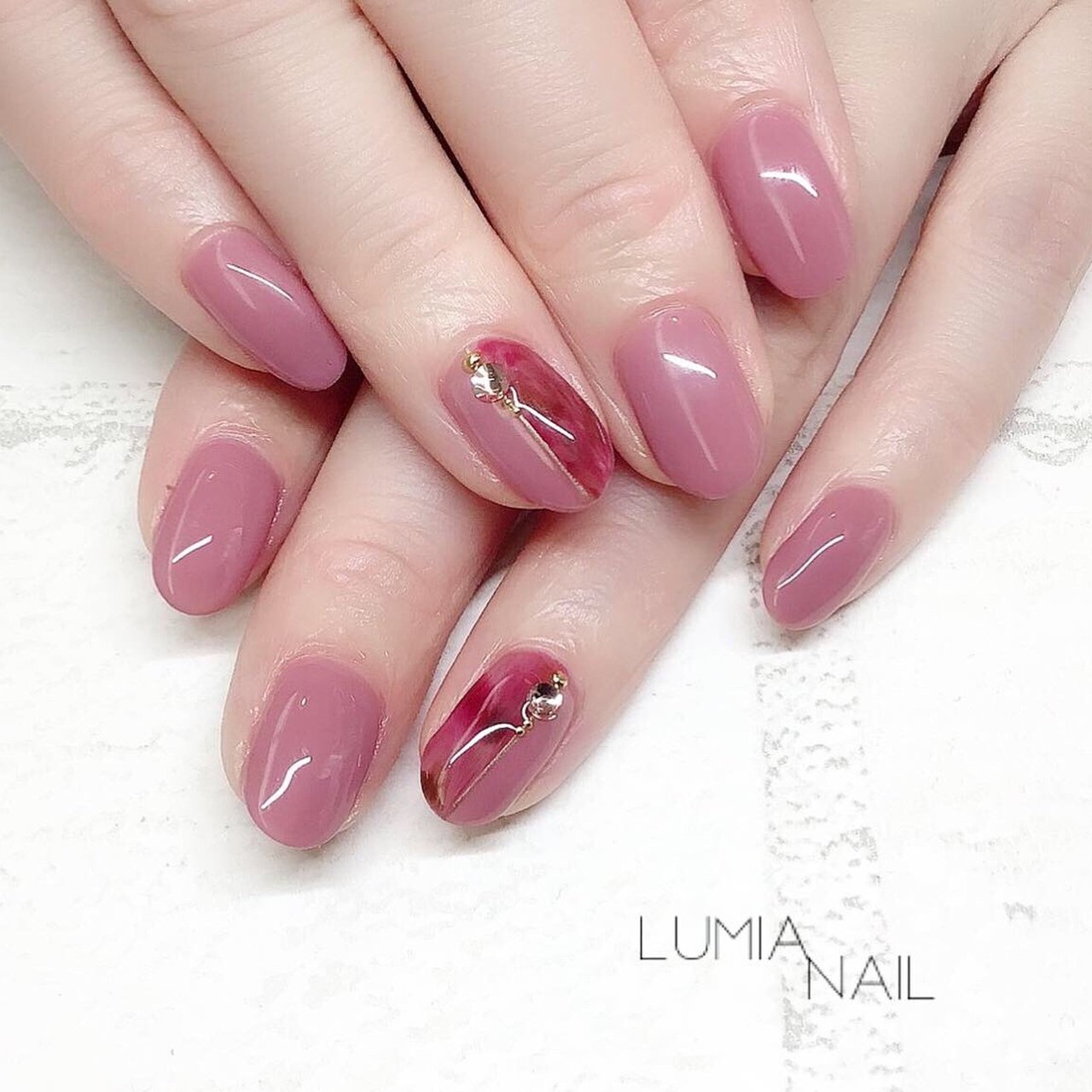 秋/ハンド/シンプル/ワンカラー/バイカラー - LUMIA NAILのネイル