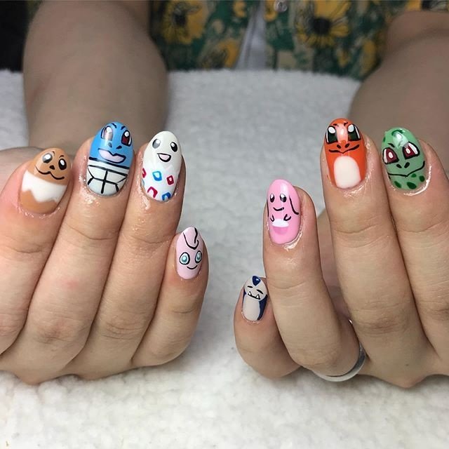 オールシーズン ハンド キャラクター ミディアム カラフル M Nailのネイルデザイン No ネイルブック