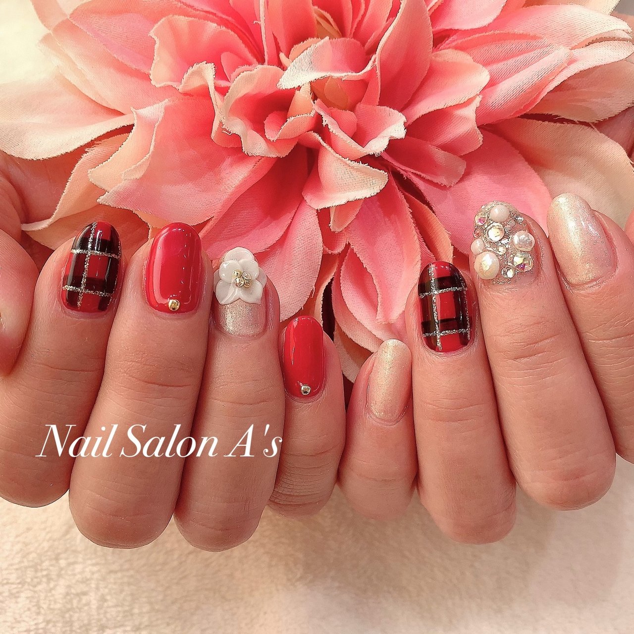 冬 クリスマス パーティー 女子会 ハンド Nail A Sのネイルデザイン No ネイルブック