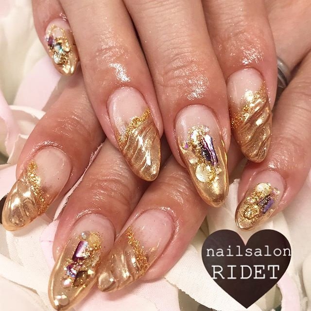 秋 冬 クリスマス パーティー ハンド Nailsalon Ridetのネイルデザイン No ネイルブック