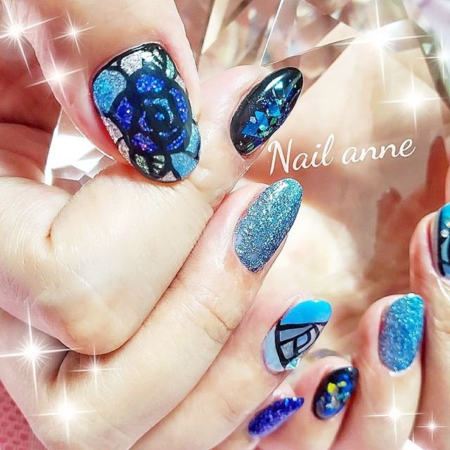 冬 クリスマス ハンド ラメ フラワー Nail Anneのネイルデザイン No ネイルブック