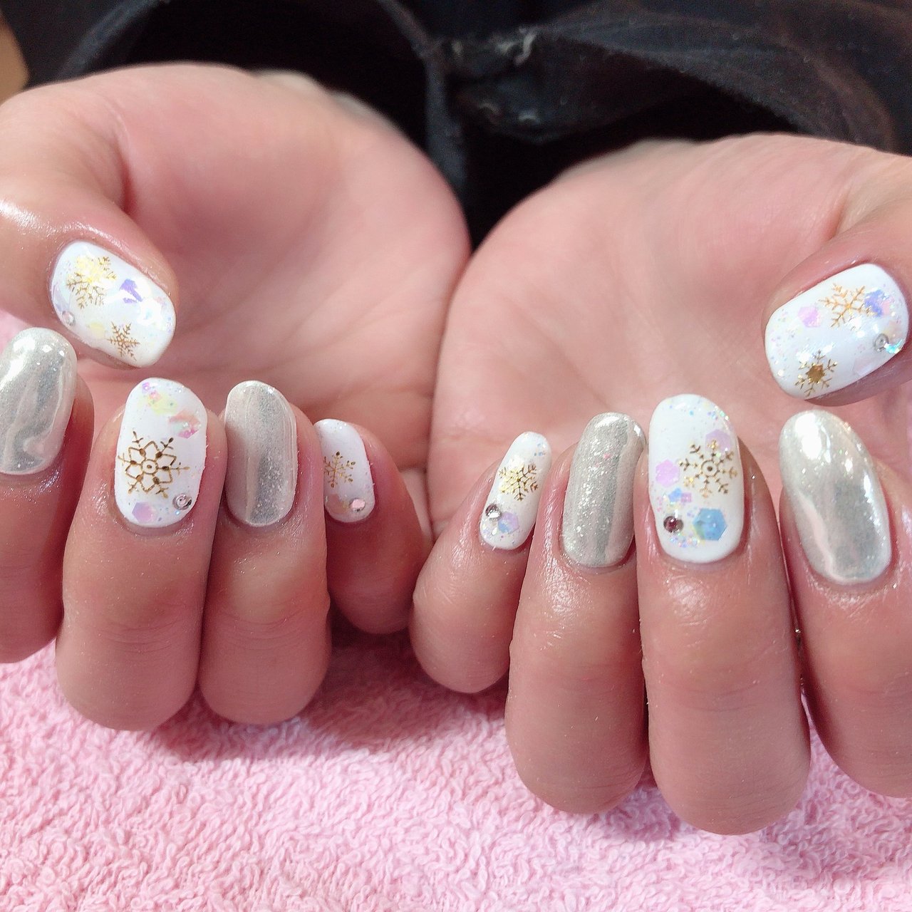 冬 ホワイト Nailpinkdiamondのネイルデザイン No ネイルブック