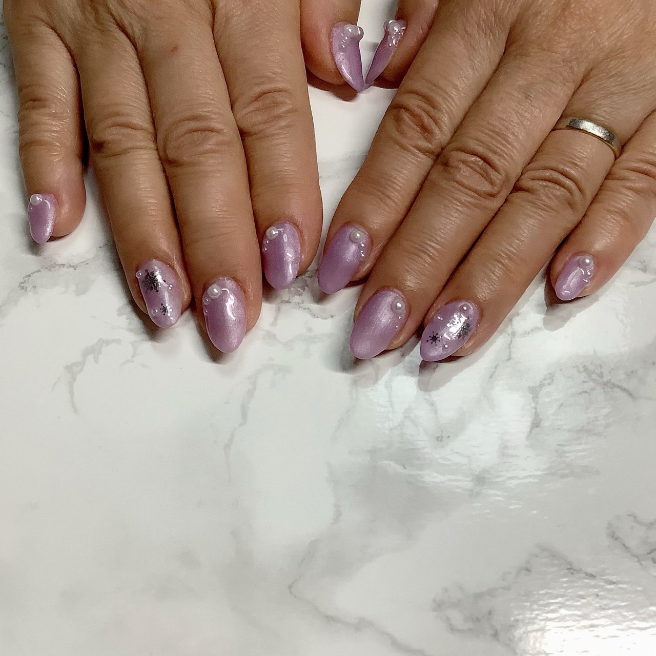 冬 オールシーズン クリスマス ハンド ワンカラー Purered Nailのネイルデザイン No ネイルブック