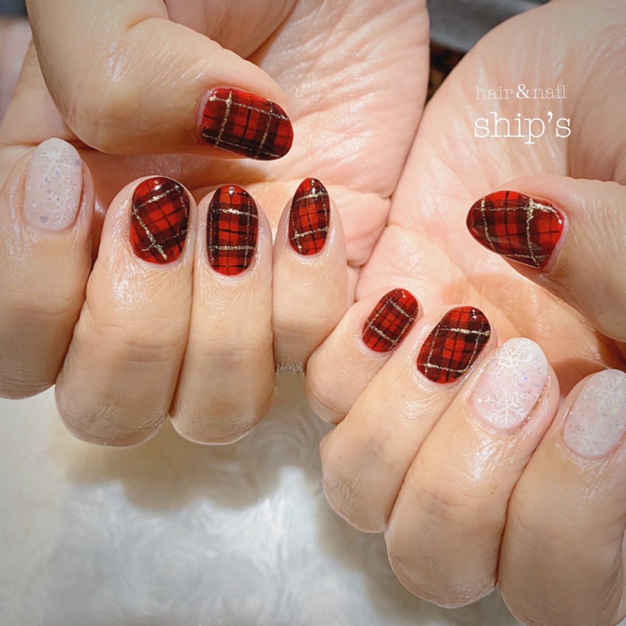 オーダーネイルチップ No.118 冬 手書き雪の結晶 キラキラ クリスマス オーダーネイルチップ No.118 冬 手書き雪の結晶 キラキラ クリスマス