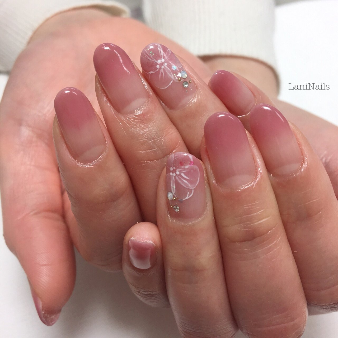 オールシーズン ピンク Laninailsのネイルデザイン No 4857832
