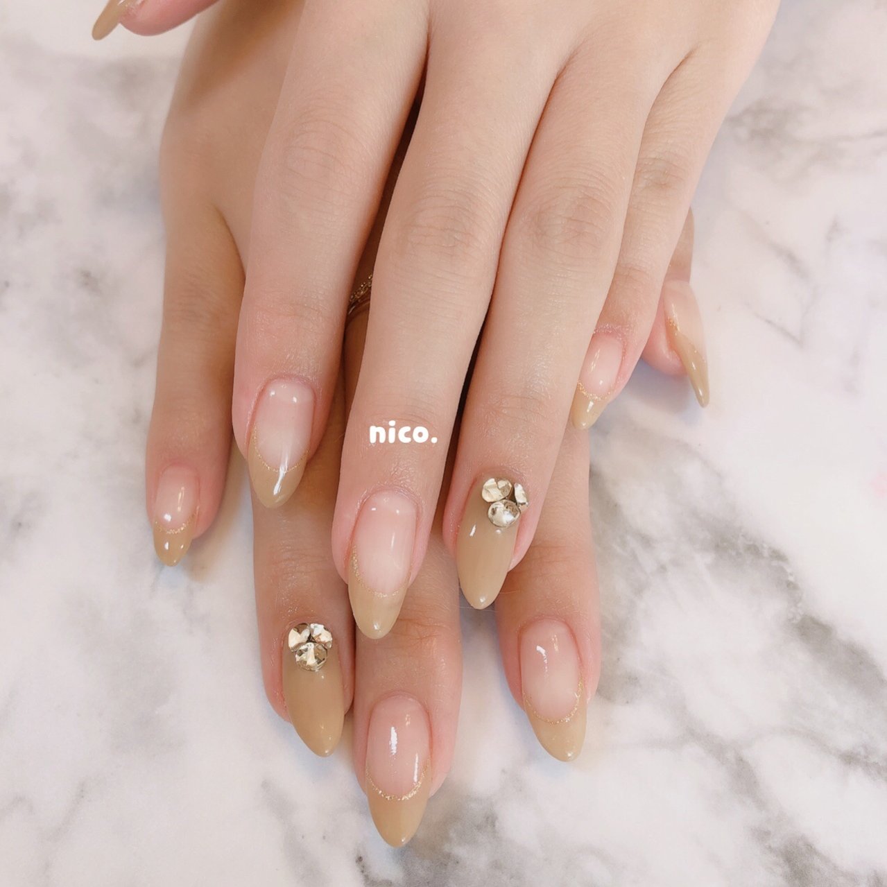 ハンド フレンチ ベージュ Nailsalon Nico のネイルデザイン No ネイルブック