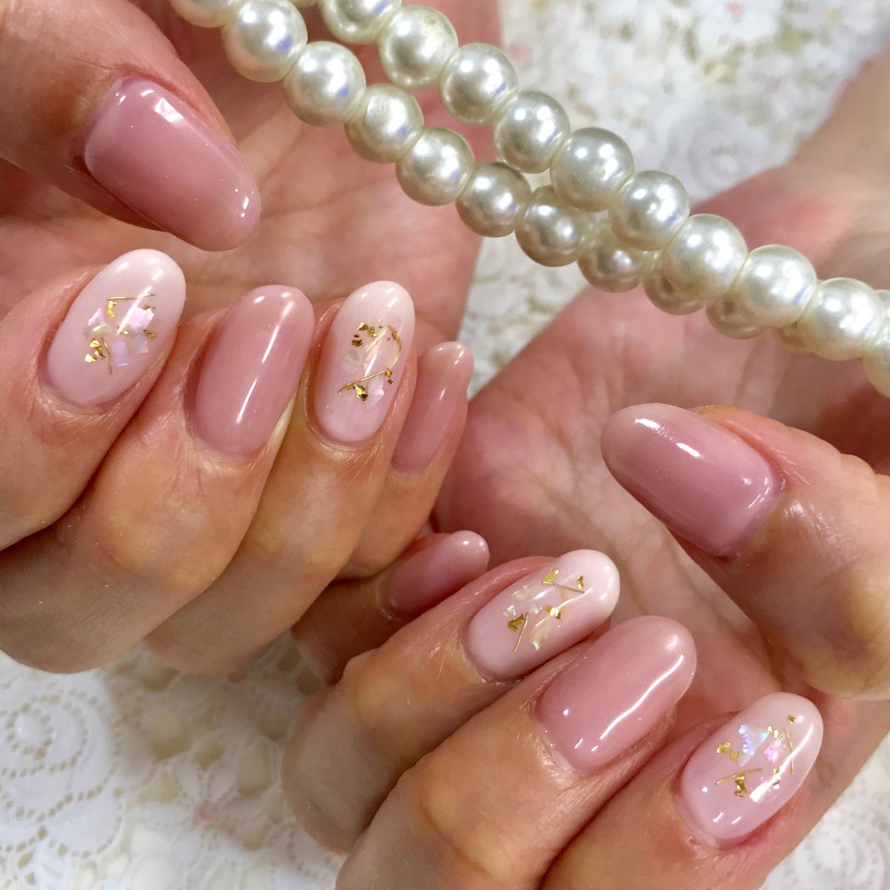 ハンド クリア ベージュ ピンク ジェル Nail Salon Viviのネイルデザイン No ネイルブック