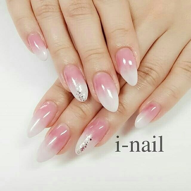 オールシーズン ハンド シンプル グラデーション ホワイト I Nailのネイルデザイン No ネイルブック