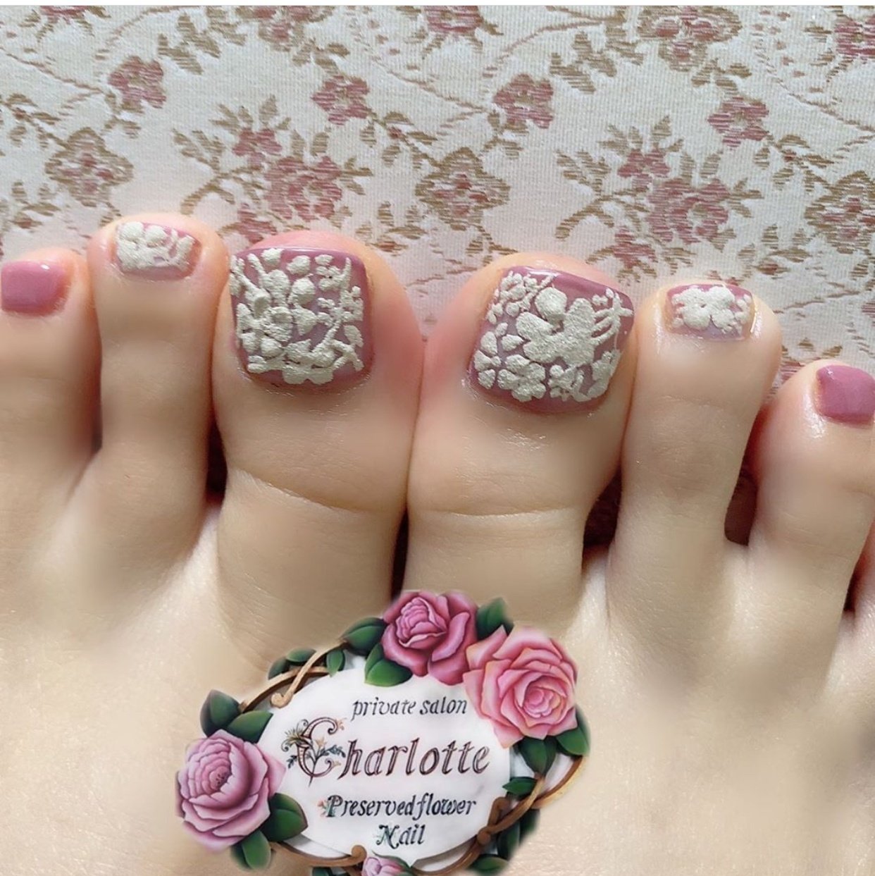 オールシーズン ブライダル パーティー デート フット Privatesalon Charlotteのネイルデザイン No ネイル ブック