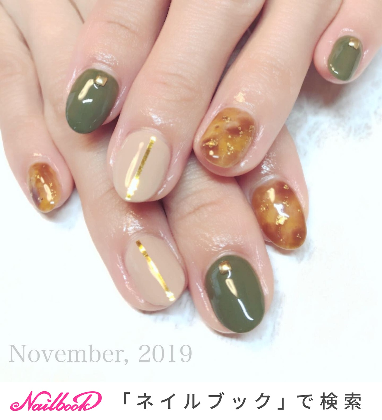 秋 冬 ハンド ネイルモデル Nailroom Chocoのネイルデザイン No ネイルブック