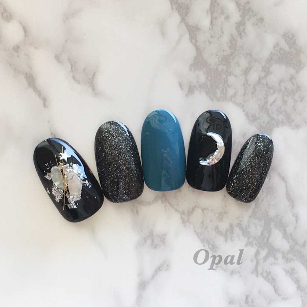 冬 ハンド シンプル ラメ ワンカラー Opal Nail Salonのネイルデザイン No ネイルブック