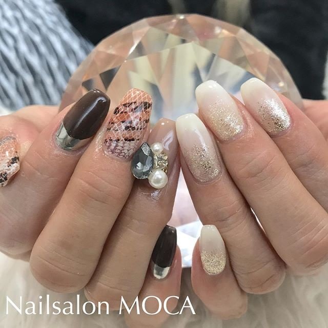 秋 冬 デート 女子会 ハンド Nail Salon Mocaのネイルデザイン No ネイルブック