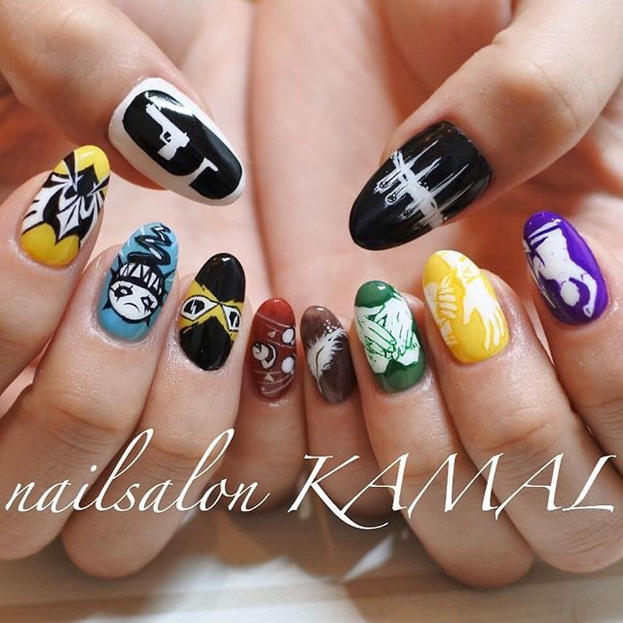 オールシーズン 旅行 ライブ ハンド 痛ネイル Nailsalon Kamalのネイルデザイン No ネイルブック