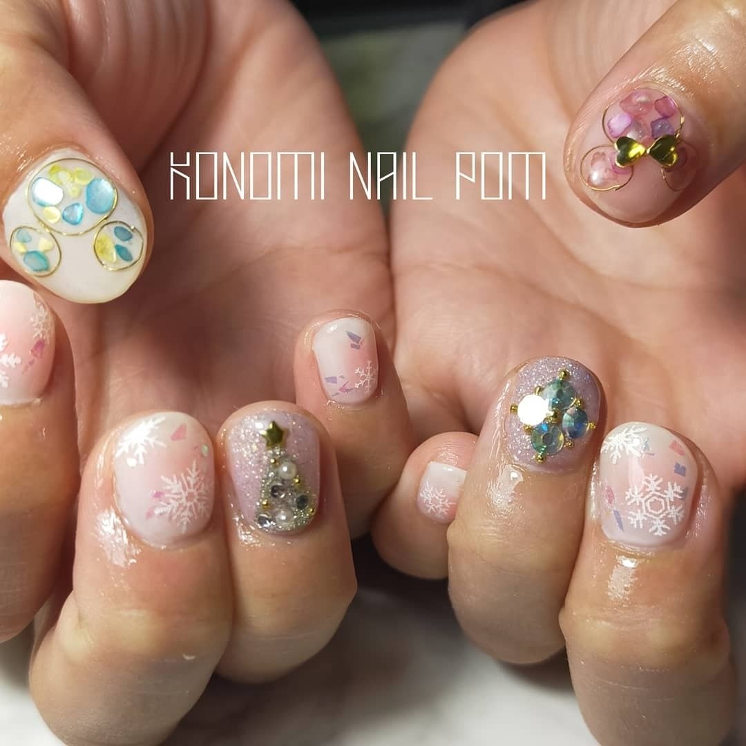 冬 リゾート クリスマス デート ハンド Nail Salon Pomのネイルデザイン No ネイルブック
