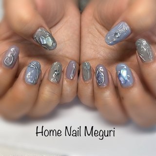 2024年】新着順｜#アンティークシルバーネイルのネイルデザイン  