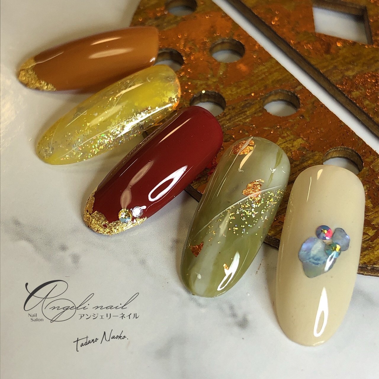 秋 冬 ハンド 変形フレンチ ワンカラー 北広島市ネイルサロン Angeli Nailのネイルデザイン No ネイルブック