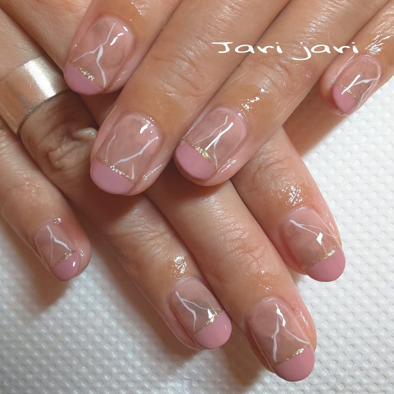 秋 冬 オールシーズン フレンチ 大理石 Mikiabeのネイルデザイン No ネイルブック