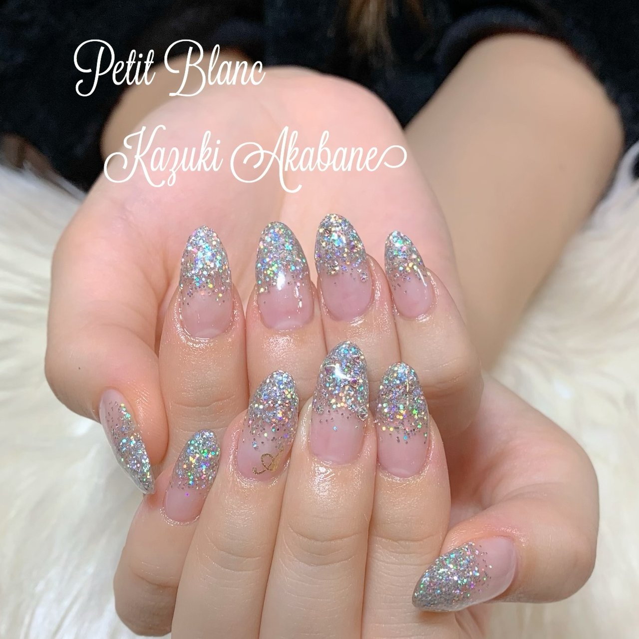 夏 ハンド グラデーション ラメ ミディアム Kazuki Nail のネイルデザイン No ネイルブック