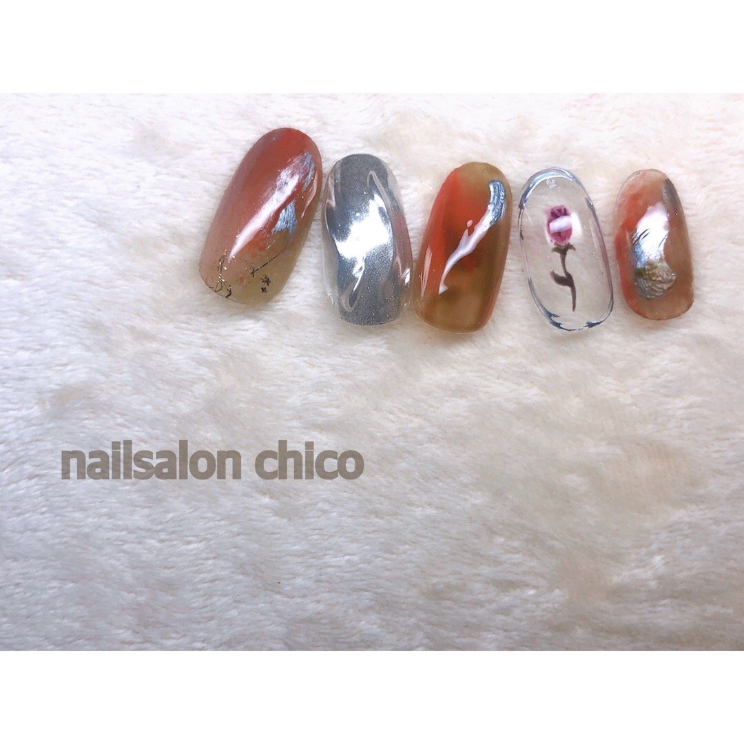 秋 冬 デート 女子会 ハンド Nail Salon Chicoのネイルデザイン No ネイルブック