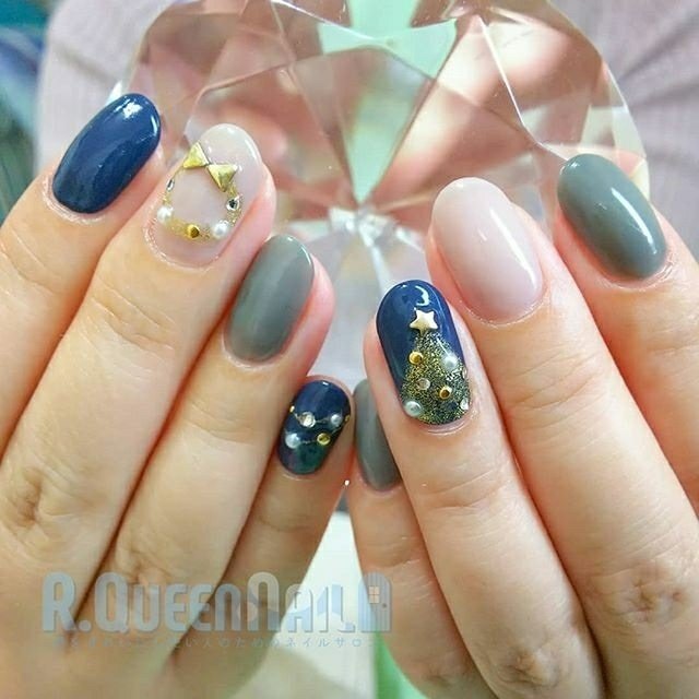 冬 クリスマス 女子会 ハンド シンプル 今村しほり 千葉 R Queennailのネイルデザイン No ネイルブック