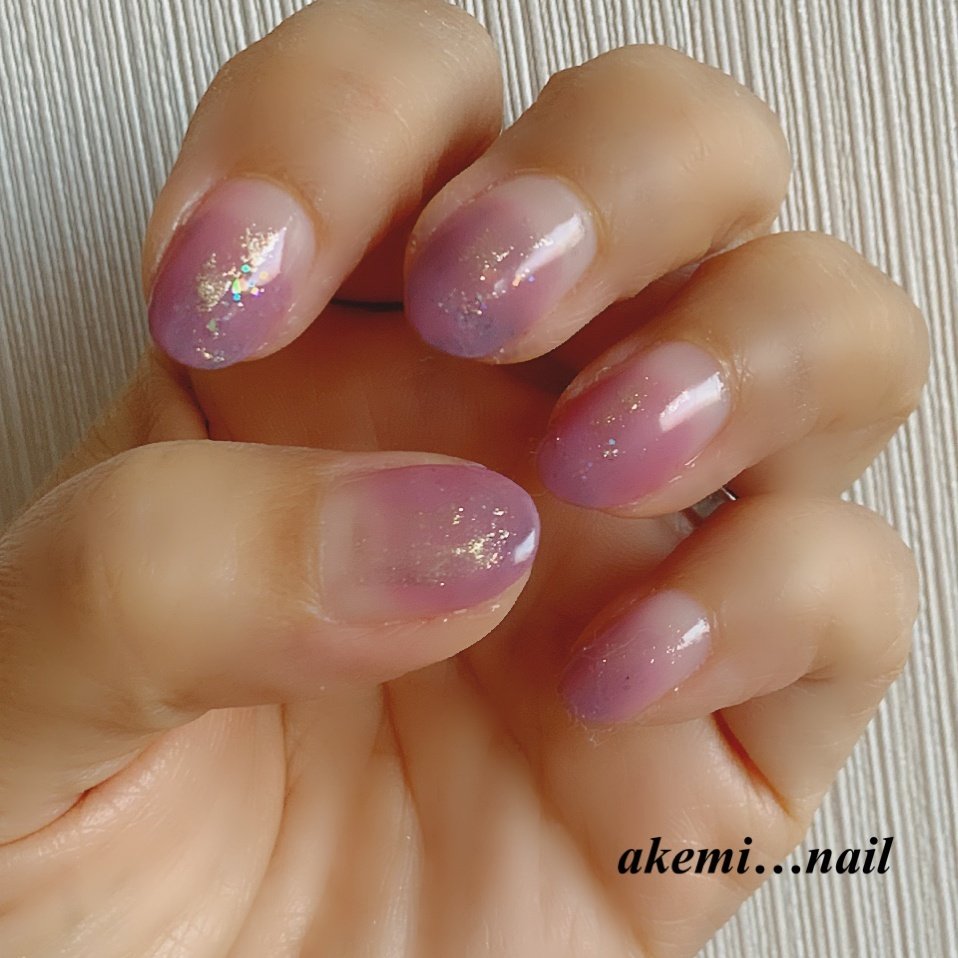 秋 冬 ハンド グラデーション ラメ Akemi Nailのネイルデザイン No 4882868 ネイルブック