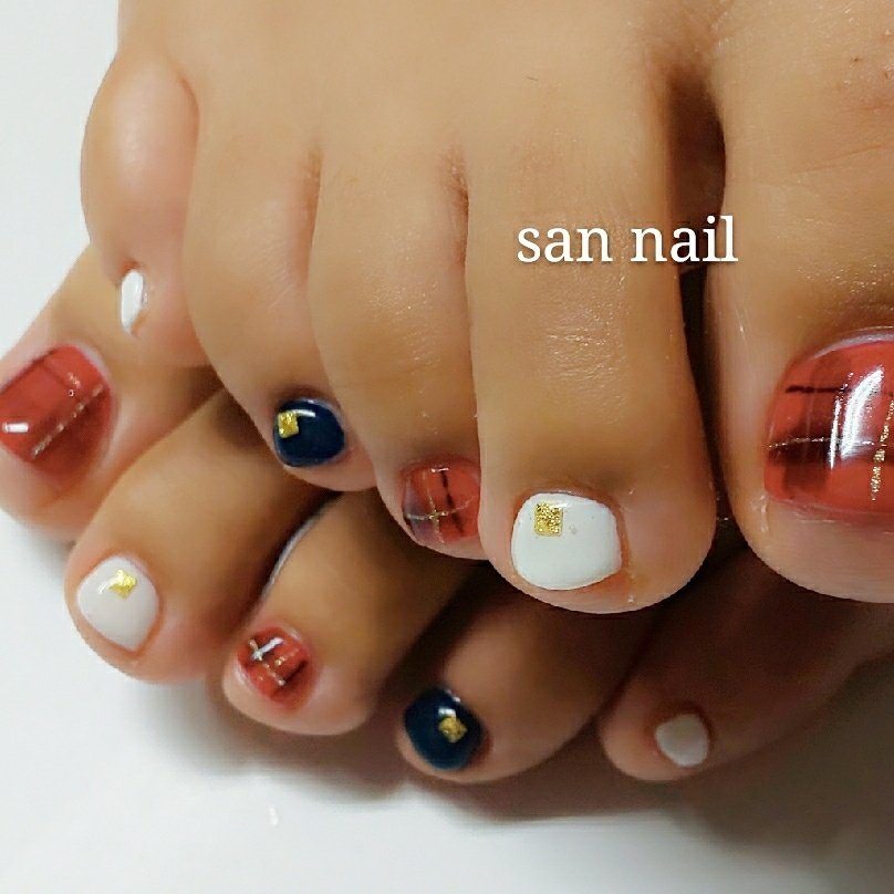 冬 オールシーズン デート 女子会 フット San Nailのネイルデザイン No ネイルブック