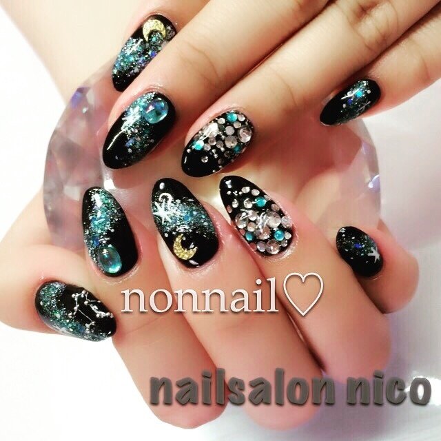 ラメ ブラック ジェル お客様 Privatenailsalonnico ニコ Bynonnailのネイルデザイン No ネイル ブック