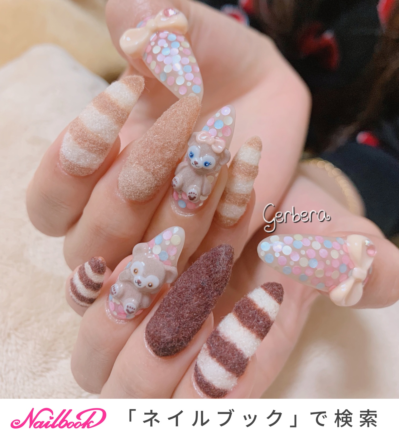 オールシーズン/旅行/ハンド/キャラクター/ロング - nailsalon Gerbera