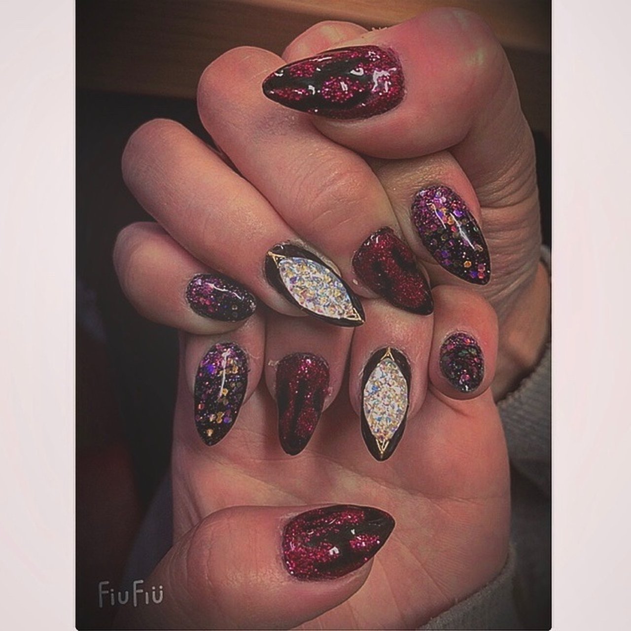 ハンド ピンク ブラック ジェルネイル セルフネイル Sakura のネイルデザイン No ネイルブック