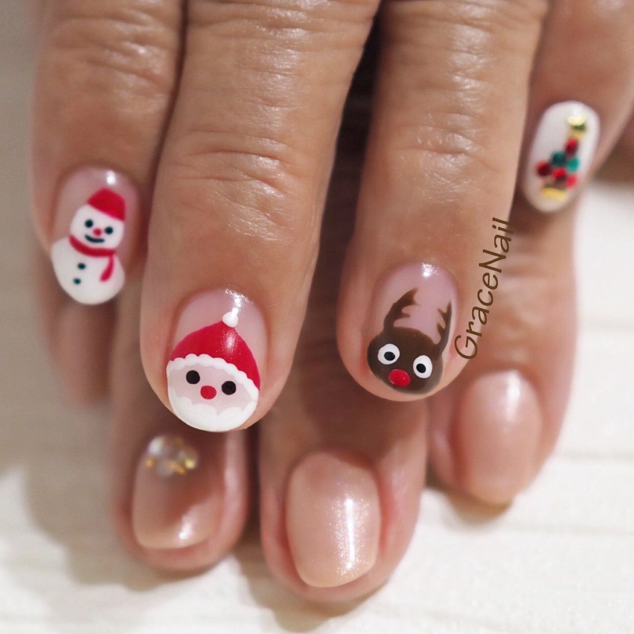 冬 クリスマス パーティー 女子会 ハンド Gracenailのネイルデザイン No ネイルブック