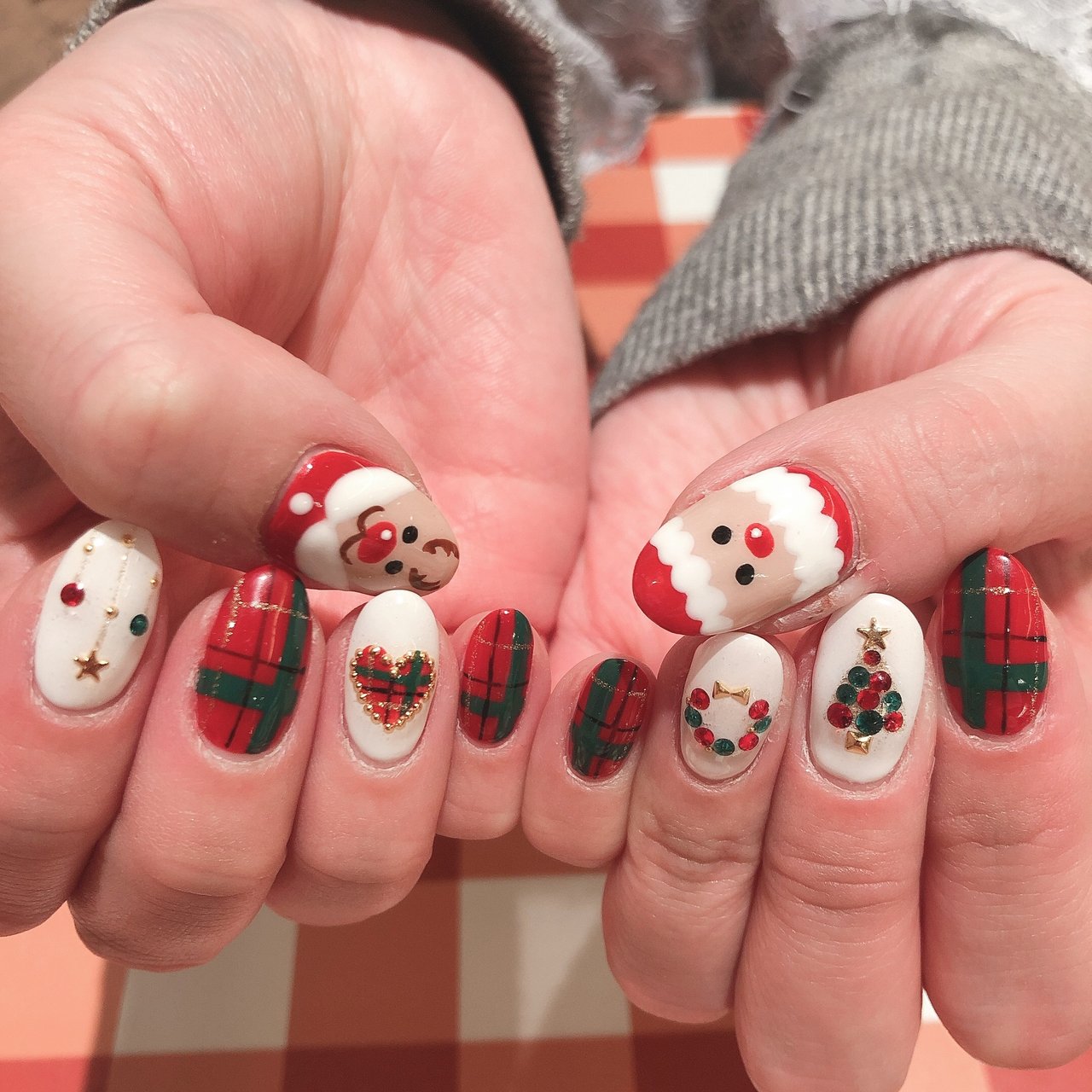 冬 クリスマス ハンド ジェル にしこのネイルデザイン No 465 ネイルブック