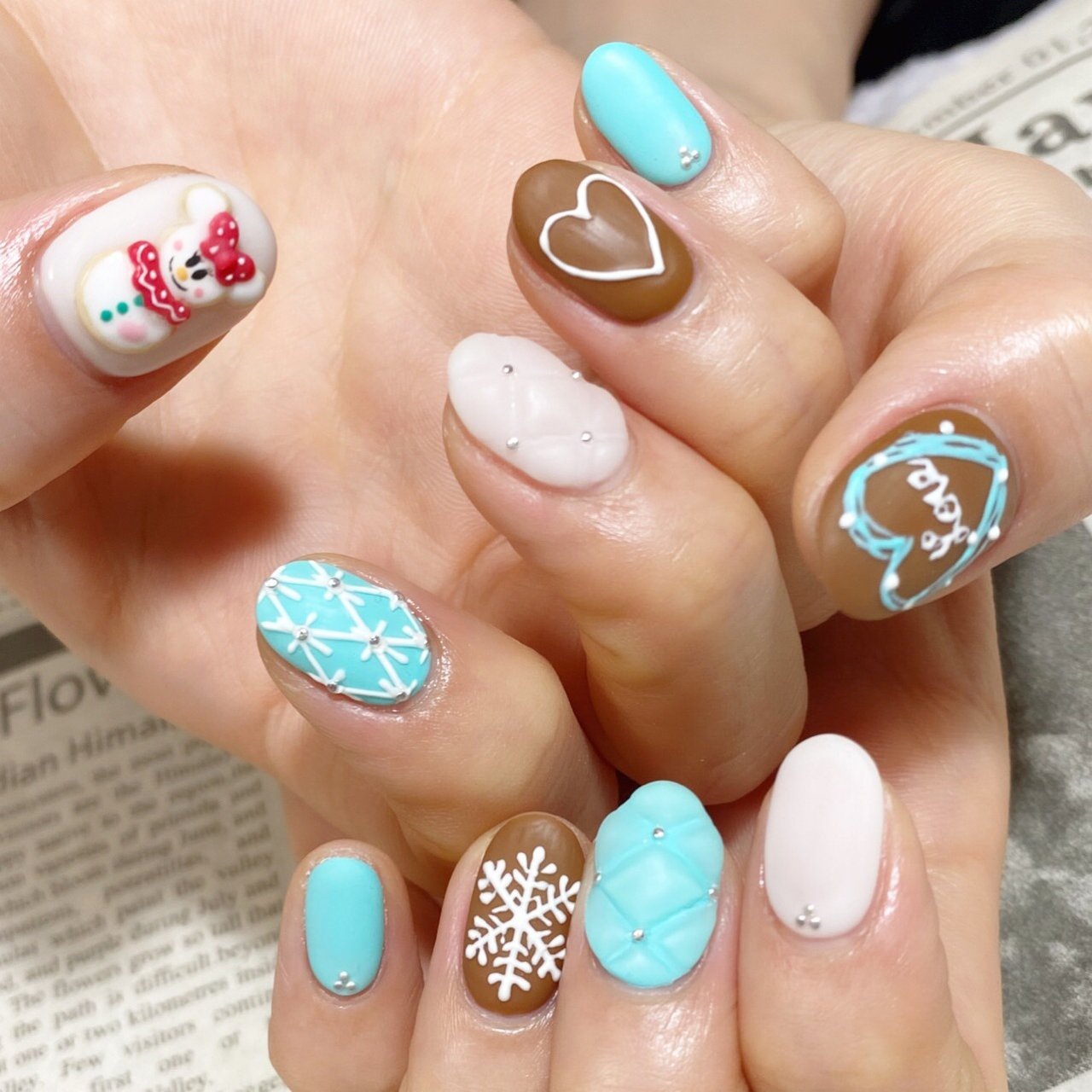 冬 女子会 ハンド マット キルティング Meteornail ミーティアネイルのネイルデザイン No ネイルブック