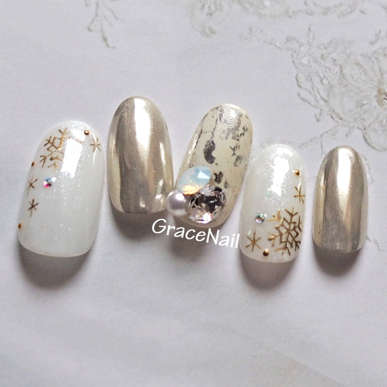 冬 クリスマス パーティー デート ハンド Gracenailのネイルデザイン No 407 ネイルブック