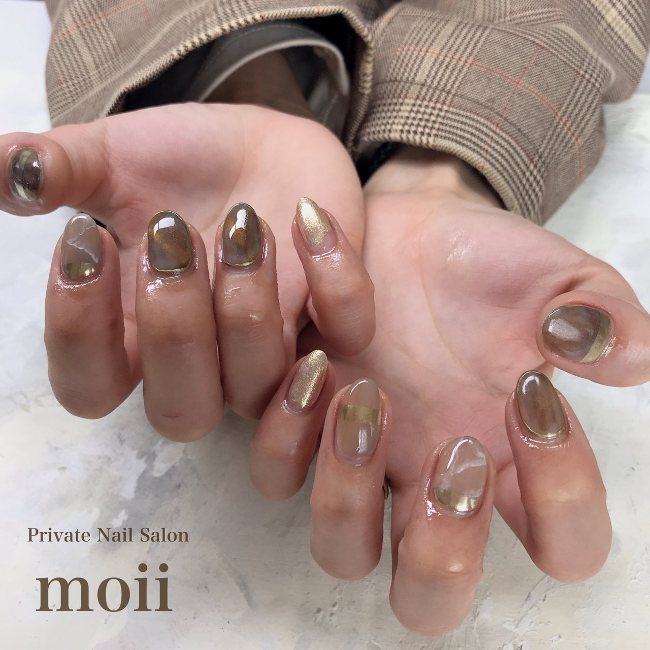 秋 冬 ブライダル パーティー ハンド Nail Salon Moiiのネイルデザイン No ネイルブック