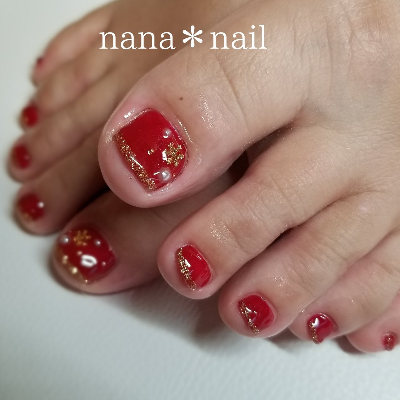 冬 クリスマス デート 女子会 フット Nana Nailのネイルデザイン No ネイルブック