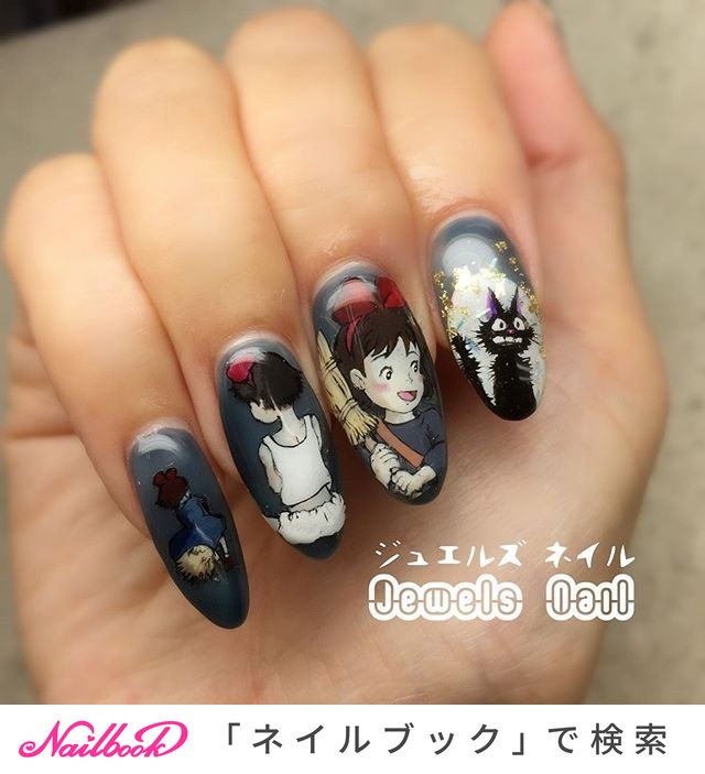 魔女の宅急便キキのネイルデザイン ネイルブック